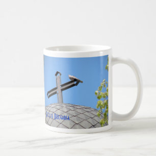 Café Taza cruzada y de la paloma