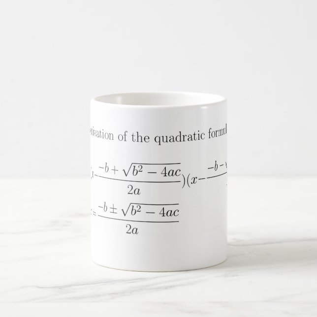 Café Taza cuadrático de la fórmula de la matemáticas (Centro)