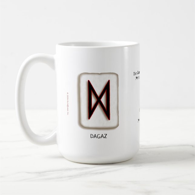 Café Taza Dagaz RuneStone de 15 oz (Izquierda)