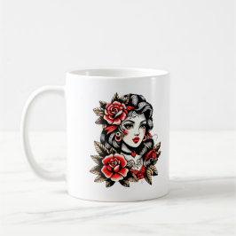 Café Taza Dama de Rosa
