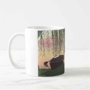 Café taza de 11 oz con imagen "Bajo los sauces"