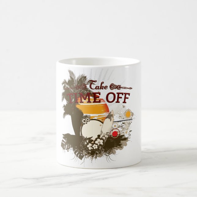 Café Taza de 11 oz Take Time Off (Centro)