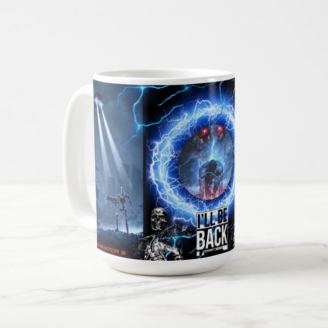 Café Taza de 15 onz  Diseño exterminador (Anverso izquierdo)