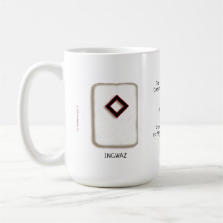 Café Taza de 15 oz. con la Runas Ingwaz