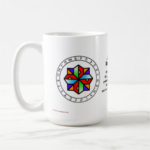 Café Taza de 15 oz. de Rune de Protección Universal