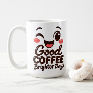 Café Taza de 15oz Cara Sonriente Días Más Brillantes Ca