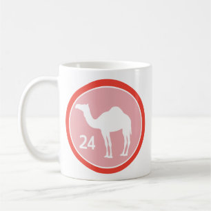 Café Taza de 24 horas - diseño de camello (rojo)