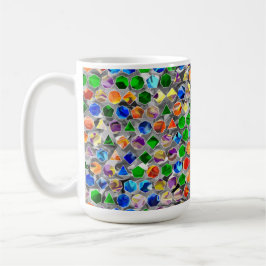 Café Taza de 443 ml con remolino de polígonos fragmenta