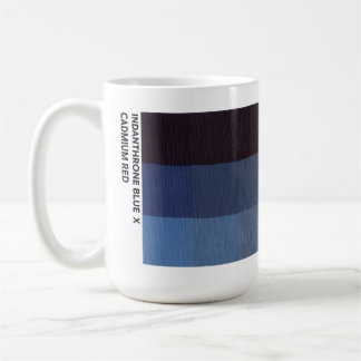 Café Taza de 450 ml de Azul Indantreno x Rojo Cadmio