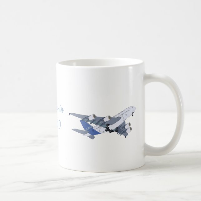 Café taza de a380 Airbus (Derecha)