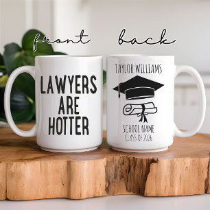 Café Taza de Abogado Caliente, Regalo de Graduación par