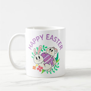 Café Taza de abrazo de huevo de conejo de Pascua