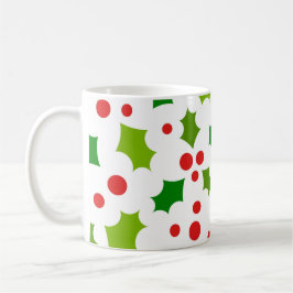 Café Taza de acebo de Navidad