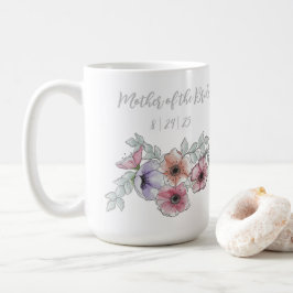 Café Taza de Acuarela Botánica de la Madre de la Novia