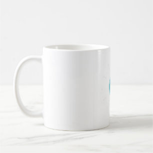 Café Taza de Acuarela Celestial - Verde azulado y Viole
