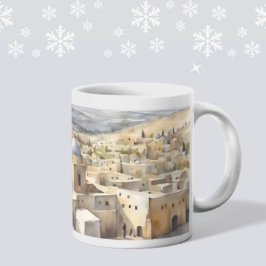 Café Taza de Acuarela de Belén – Regalo Atemporal de Ti