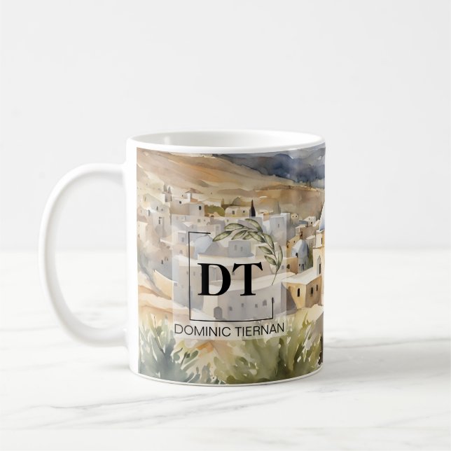 Café Taza de Acuarela de Belén – Regalo Atemporal de Ti (Izquierda)