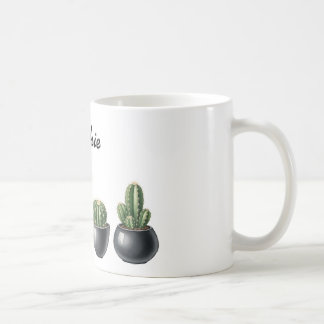 Café Taza de acuarela de cactus
