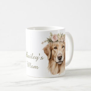 Café Taza de acuarela de Golden Retriever