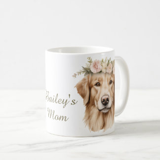 Café Taza de acuarela de Golden Retriever