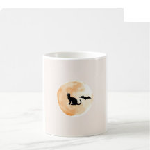 Taza de acuarela de Halloween - Naranja y Ónix