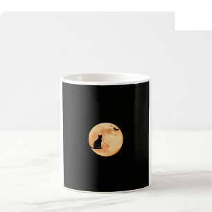 Café Taza de acuarela de Halloween - Negra y naranja