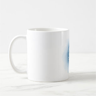 Café Taza de acuarela de Navidad - Helado y plateado