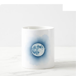 Café Taza de acuarela de Navidad - Helado y plateado