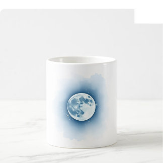Café Taza de acuarela de Navidad - Helado y plateado