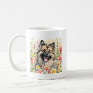 Café Taza de Acuarela Keeshond