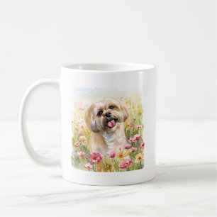 Café Taza de acuarela Lhasa Apso