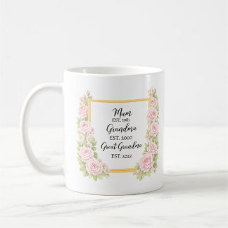 Café Taza de Acuarela Regalo para Abuela, regalo person