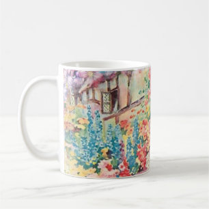 Café Taza de Acuarela Vintage Fiesta en el Jardín Campe
