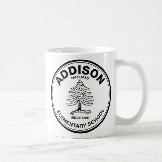 Café taza de Addison del Negro-logotipo