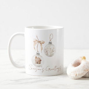 Café Taza de adornos navideños minimalistas modernos
