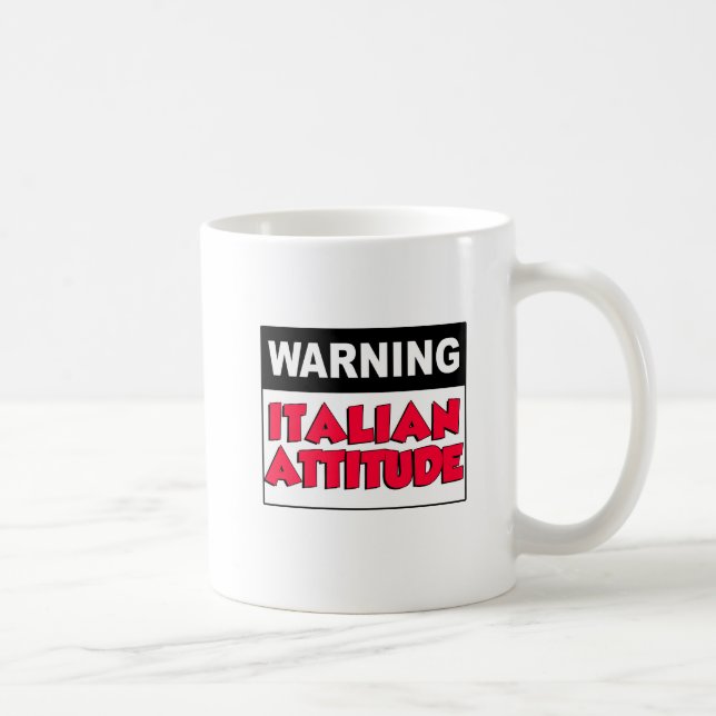 Café Taza de advertencia actitud italiana (Derecha)