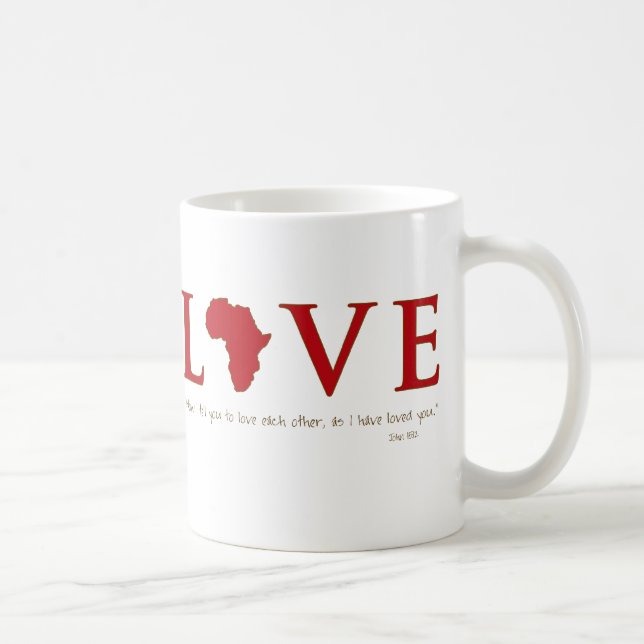 Café Taza de África del amor (Derecha)
