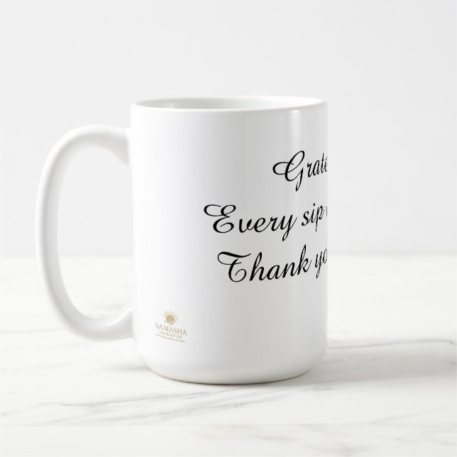 Café Taza de agradecimiento 15oz (Izquierda)