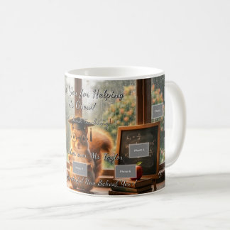 Café Taza de agradecimiento a maestros ardilla para un