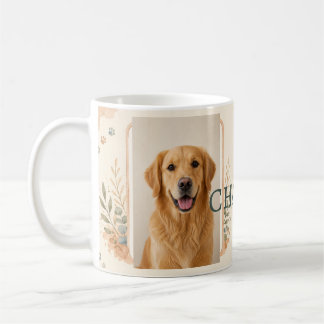 Café Taza de agua con foto y nombre de mascota personal