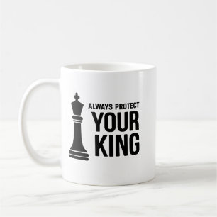 Café Taza de ajedrez Siempre Protege a Tu Rey – Inspira
