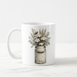 Café Taza de algodón y eucalipto de granja rústica | Vi