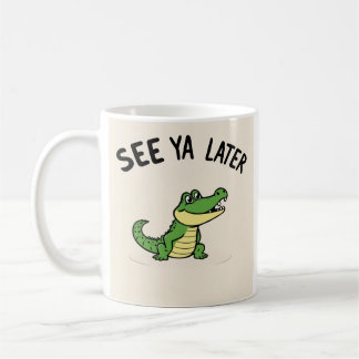 Café Taza de Aligator Hasta Luego 