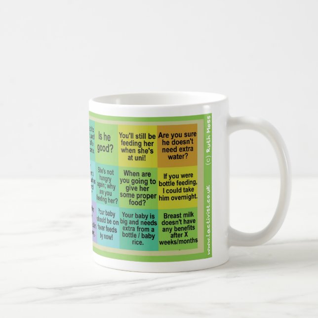 Café Taza de amamantamiento del bingo de Lactivist (Derecha)