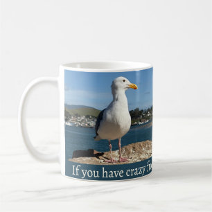 Café Taza de amigos locos de gaviota