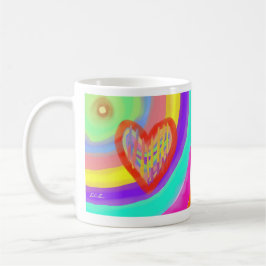 Café Taza de amor de arte impresionista