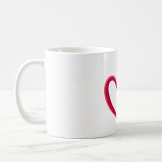 Café Taza de amor de corazón rojo
