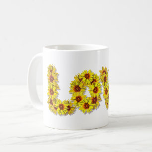 Café Taza de amor de girasol