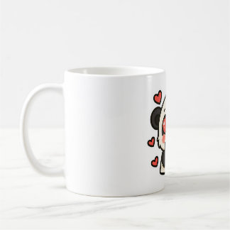 Café Taza de amor de panda lindo – diseño de ojos de co
