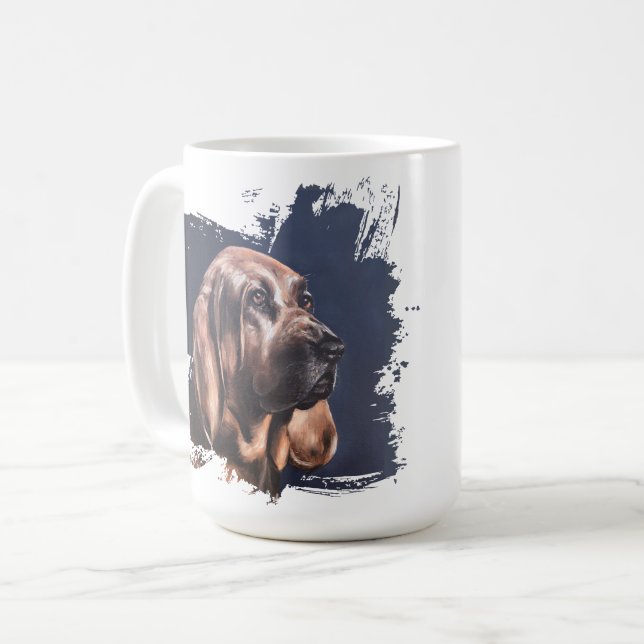 Café Taza de amor de perro Bloodhound (Anverso izquierdo)